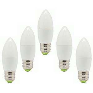 Набор светодиодных LED ламп FERON LB-97: свеча 5W E27 5 штук